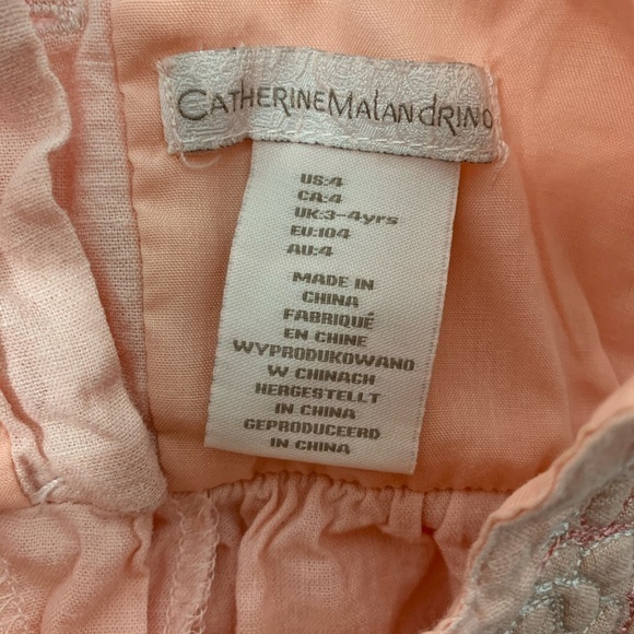 Catherine Malandrino girls romper linen blend pink - Picture 6 of 7